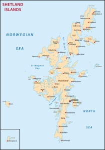 Shetland Isles ~ click to enlarge map